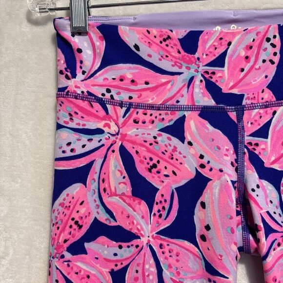 Lilly Pulitzer Luxletic Jolena Weekender Cropped Leggings Wild Child Zebra Small - Picture 2 of 12